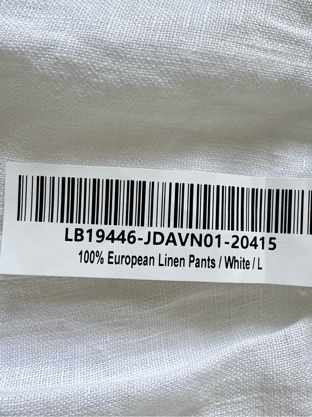Quince 100% European Linen White Pants L NWOT Elastic Waist Wide Leg Beach - Picture 10 of 13